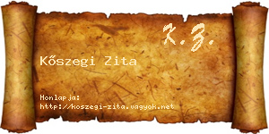 Kőszegi Zita névjegykártya